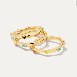 ONE kendra scott gold heart ring from the set of 3
